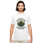 Undefeated Hide and Seek Champion Bigfoot t-shirt, back view