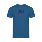 USA Varsity Flag organic cotton t-shirt, front view