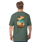 Person wearing a green t-shirt with a 'American Samoa National Park' graphic on the back.