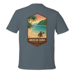 Gray t-shirt with American Samoa National Park graphic on the back