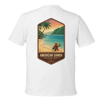 White t-shirt with American Samoa National Park graphic on a white background