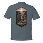Gray t-shirt with Black Canyon National Park graphic on the back