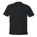 Black t-shirt on a white background