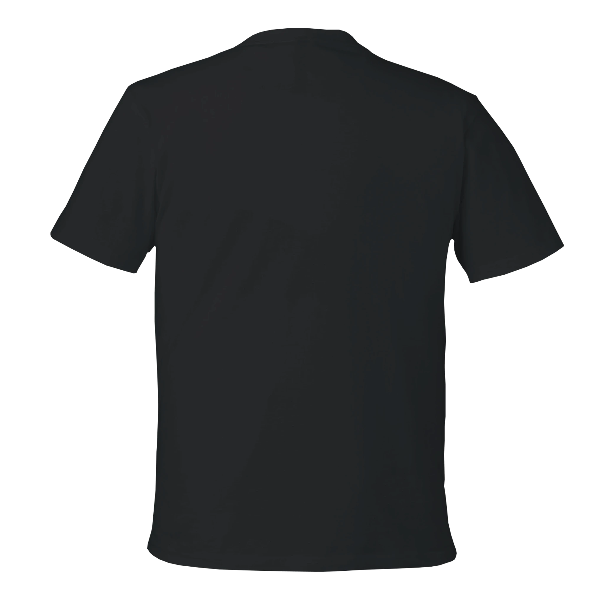 Black t-shirt on a white background
