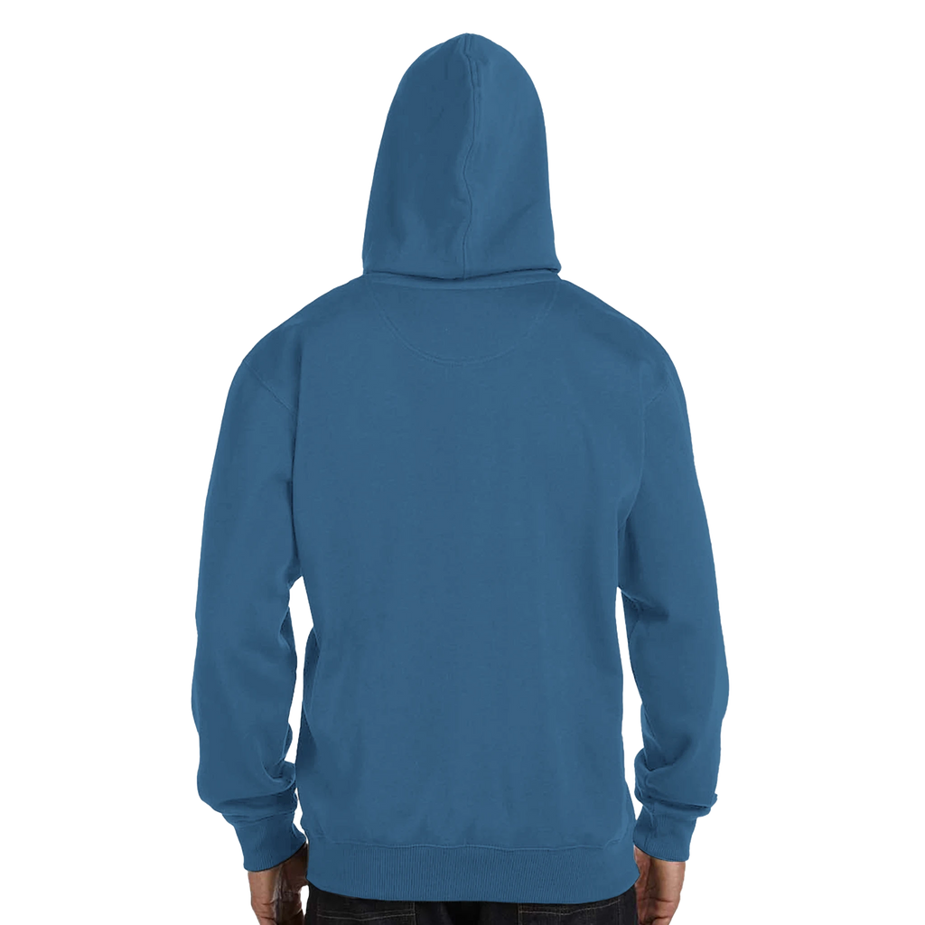 Blue hoodie on a white background