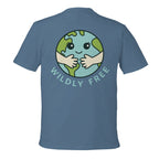 Blue Wildly Free T-Shirt Design Back of shirt