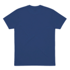 Back of blue t-shirt