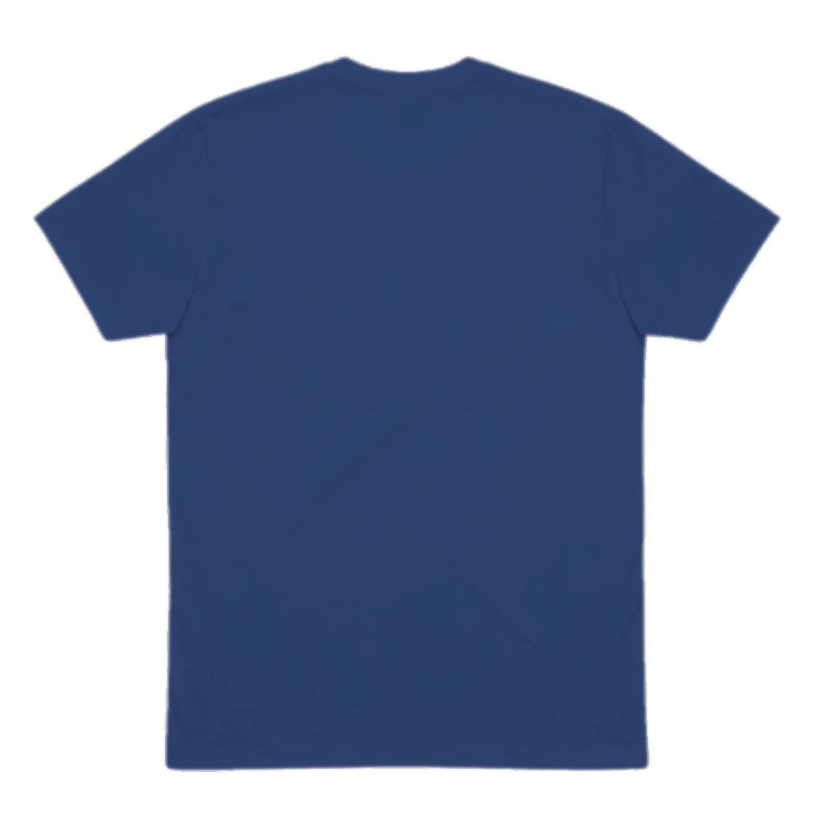 Back of blue t-shirt