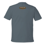Gray t-shirt with 'Canyonlands' logo on the back against a white background