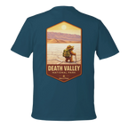Blue t-shirt with graphic design of Death Valley National Park
