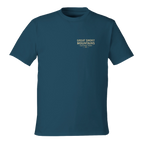 Blue t-shirt with 'Great Smoky Mountains National Park' text on a white background