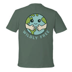 Green Wildly Free T-Shirt back design