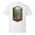 White t-shirt with Kings Canyon National Park graphic on a white background