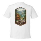 White t-shirt with Kings Canyon National Park graphic on a white background