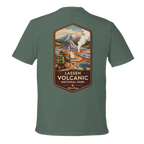 Green t-shirt with Lassen Volcanic National Park graphic on the back