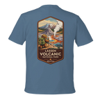 Light Blue t-shirt with Lassen Volcanic National Park graphic on the back
