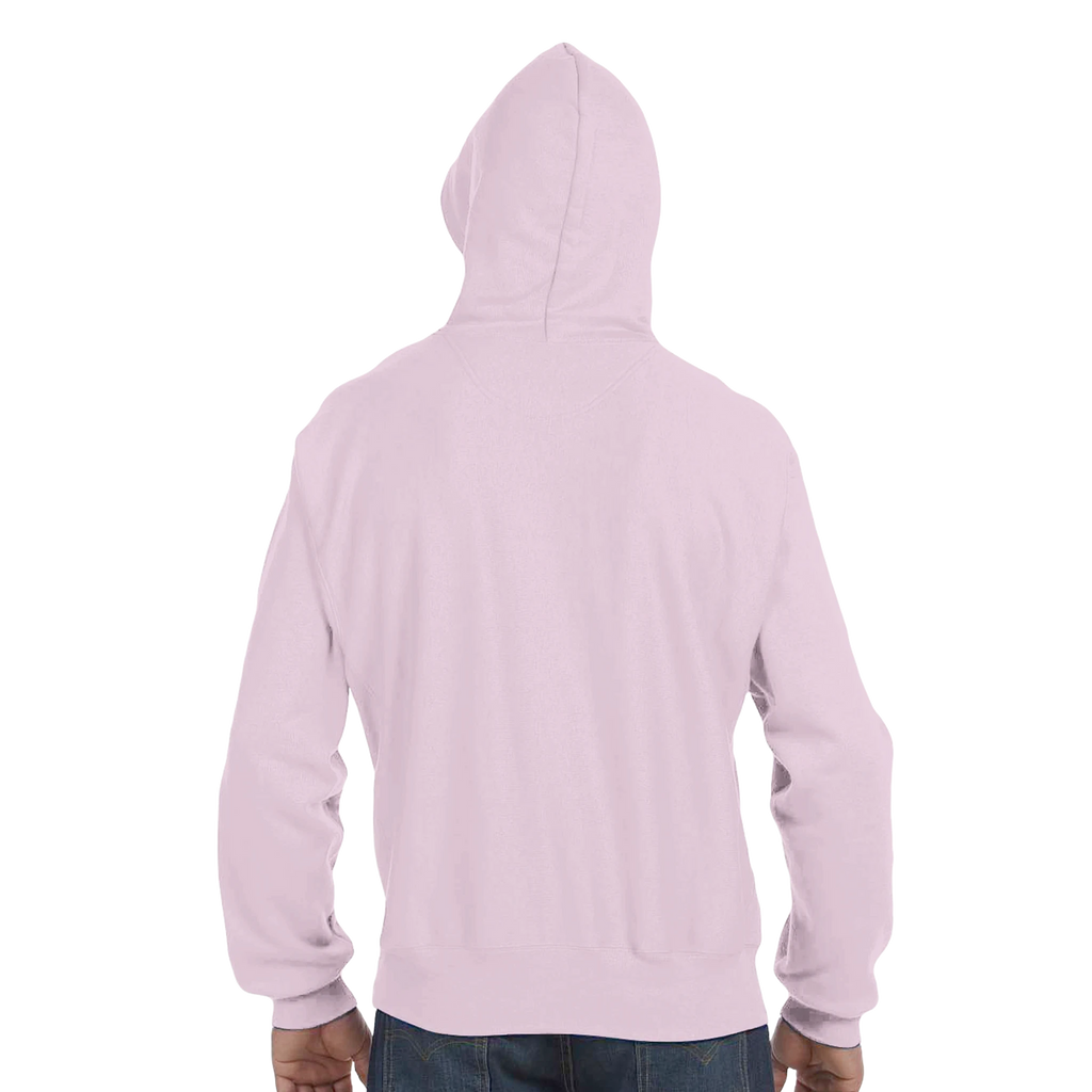 Light pink hoodie on a white background