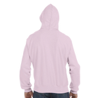 Light pink hoodie on a white background