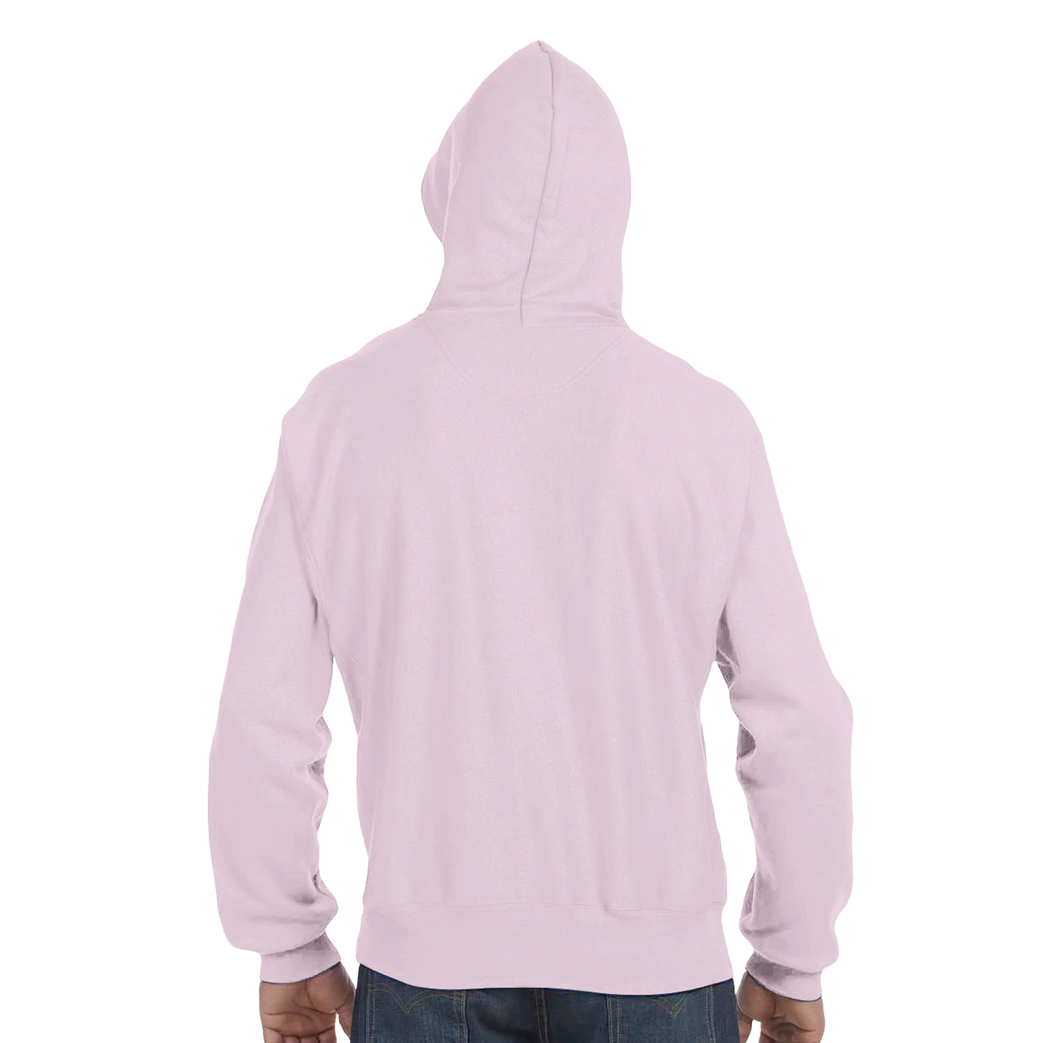 Light pink hoodie on a white background