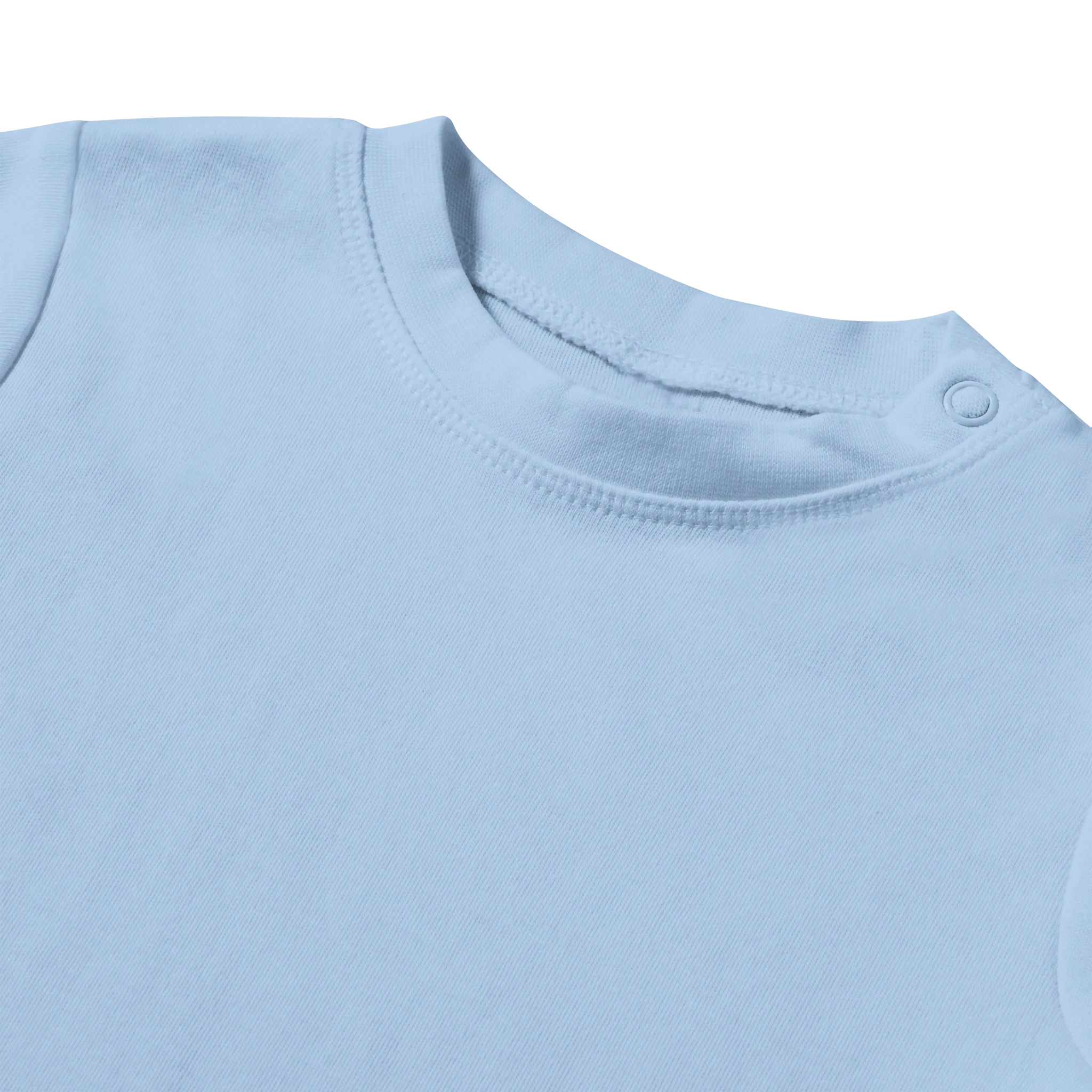 Close-up of a light blue sleeveless top on a white background