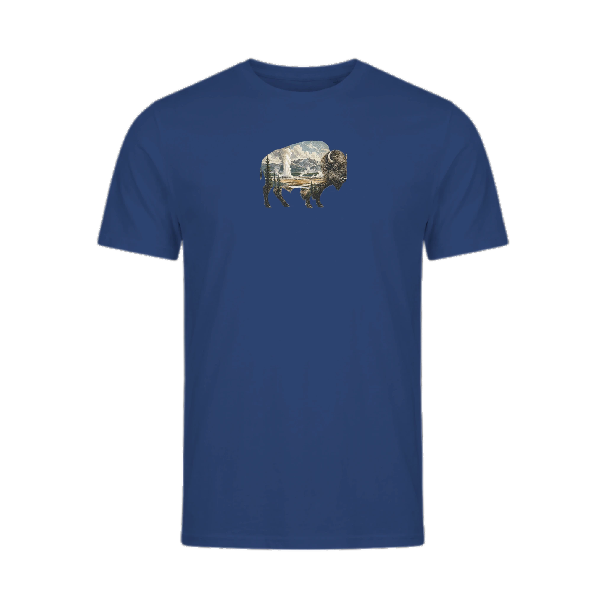 Yellowstone National Park Bison Wild Within organic cotton t-shirt, close-up of graphic